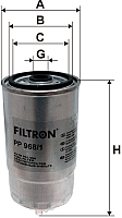 Топливный фильтр Filtron PP968/1 - 
