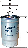 Топливный фильтр Filtron PP979/2 - 