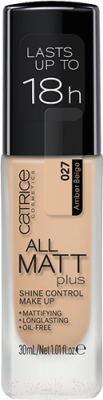 

Тональный крем Catrice, All Matt Plus Shine Control Make Up выравнивающий тон 027