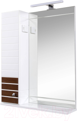 Шкаф с зеркалом для ванной Аква Родос Империал 65 / АР0002069 (с подсветкой Omega)