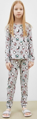 Пижама детская Mark Formelle 567722 (р.92-52, пингвины на сером)