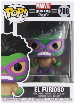 Фигурка коллекционная Funko POP! Bobble Marvel Luchadores Hulk 53870 / Fun2549861