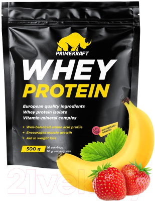 Протеин Prime Kraft Whey Клубника-банан (500г)