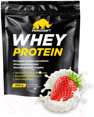 Протеин Prime Kraft Whey Клубничный йогурт (500г)