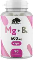 Комплексная пищевая добавка Prime Kraft Mg+B6 (90 капсул) - 
