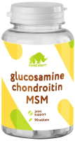 Комплекс для суставов и связок Prime Kraft Глюкозамин Хондроитин MSM (90 таблеток) - 