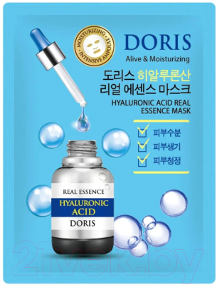Маска для лица тканевая Jigott Doris Hyaluronic Acid Real Essence (25мл)