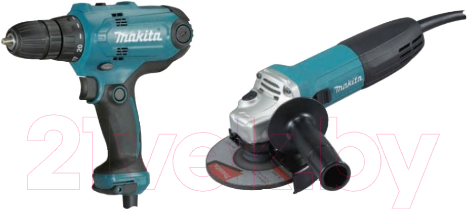 Профессиональная угловая шлифмашина Makita GA5030 + шуруповерт DF0300 / DK0121