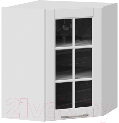 Шкаф навесной для кухни ТриЯ Скай со стеклом ВУ45_72-(40)_1ДРс (белоснежный софт)