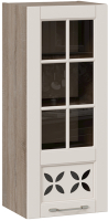 Шкаф навесной для кухни ТриЯ Скай со стеклом В_96-40_1ДРДс(R) (бежевый софт) - 