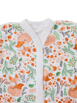 Комплект одежды для малышей Amarobaby Soft Hugs Лисички / AB-OD20-SHL301/00-62 (белый, р. 62)