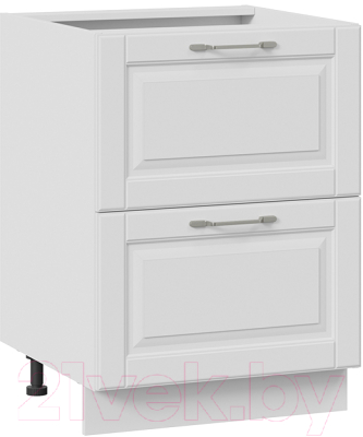 Шкаф-стол кухонный ТриЯ Скай Н2я(Т)_72-60_2Я (белоснежный софт)