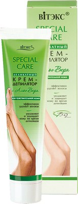 Крем для депиляции Витэкс Special Care с Алоэ Вера для чувств кожи Туба на англ языке (120мл) - 
