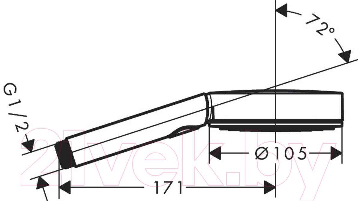 Лейка ручного душа Hansgrohe Pulsify 24100670