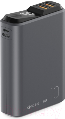 Портативное зарядное устройство Olmio QS-10 QuickCharge 10000mAh 22.5W (темно-серый)