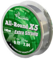 Леска монофильная Allvega All-Round X5 0.16мм 100м / LAR10016 (прозрачный) - 
