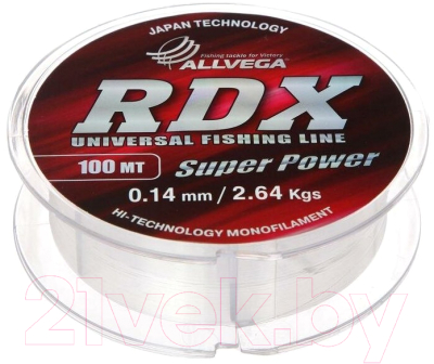Леска монофильная Allvega RDX Universal 0.14мм 100м / RDX10014