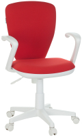 Кресло детское Бюрократ KD-W10AXSN (красный 26-22/пластик белый) - 