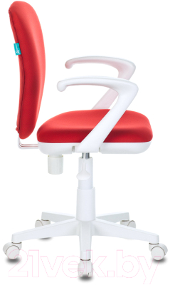 Кресло детское Бюрократ KD-W10AXSN (красный 26-22/пластик белый)