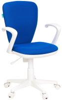 Кресло детское Бюрократ KD-W10AXSN (синий 26-21/пластик белый) - 