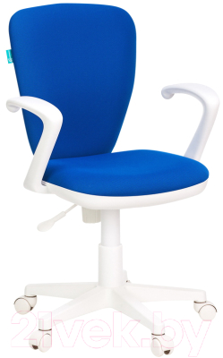 Кресло детское Бюрократ KD-W10AXSN (синий 26-21/пластик белый)