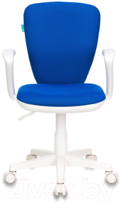 Кресло детское Бюрократ KD-W10AXSN (синий 26-21/пластик белый)