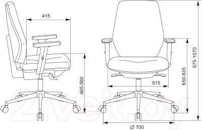 Изображение товара Кресло офисное Бюрократ CH-545SL (серый 38-417хром)