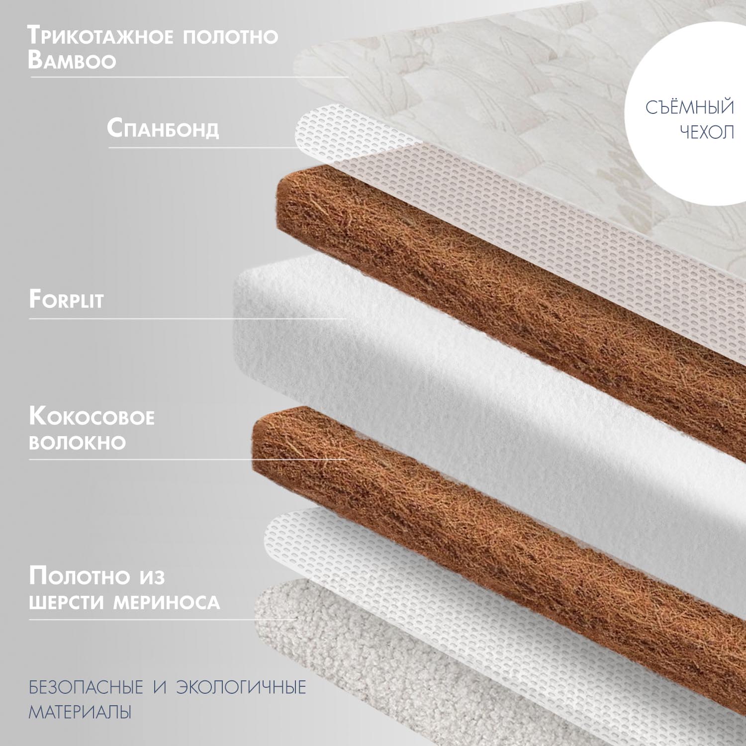 Матрас в кроватку Nuovita Pratico Bambu Merino 60x120