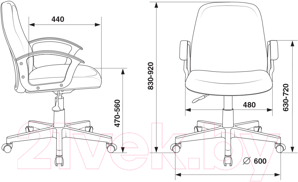 Кресло офисное Бюрократ CH-808-LOW (черный 3С11)