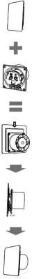 Вентилятор накладной AirRoxy dRim 100RMS-C163 (с обратным клапаном d-100)
