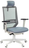 Кресло офисное Бюрократ Expert (серый/сиденье голубой 38-405) - 