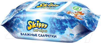 Влажные салфетки детские Skippy С экстрактом Алоэ и Ромашки (120шт)