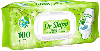 Влажная туалетная бумага Dr.Skipp С экстрактом ромашки и молочной кислотой (100шт)