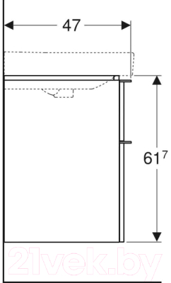 Тумба под умывальник Geberit Smyle Square 500.354.JK.1