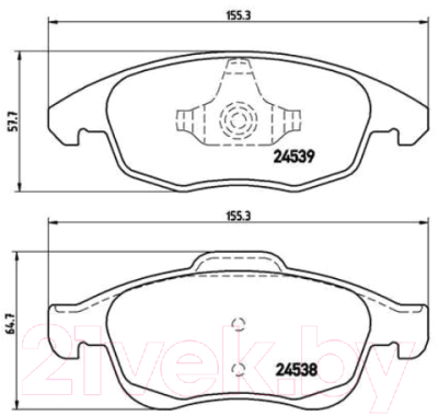 Тормозные колодки Brembo P61083