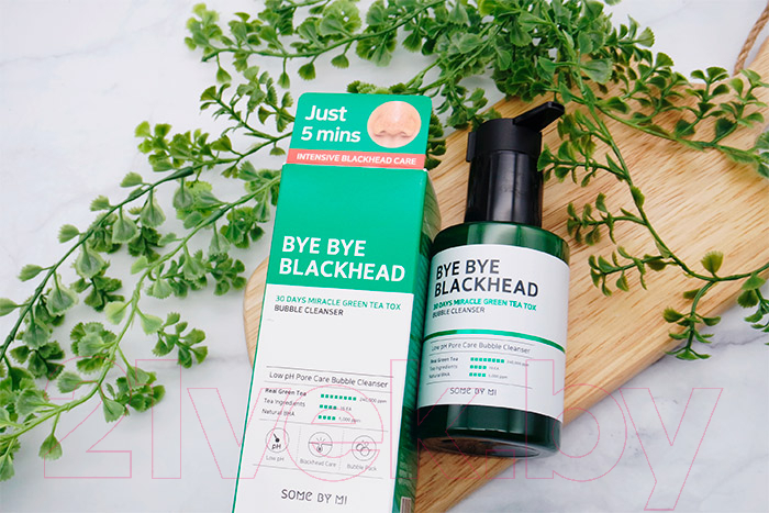 Пенка для умывания Some By Mi Bye Bye Blackhead 30 Days Miracle Green Tea Tox Bubble Cleanser