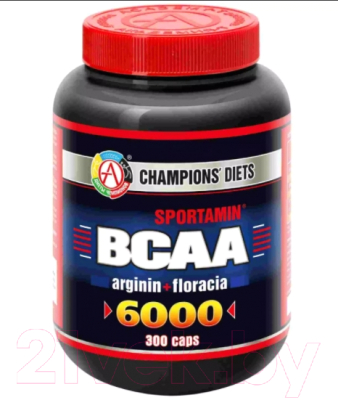 Аминокислоты BCAA Академия-Т 6000 Спортамин (300 капсул, 240г)