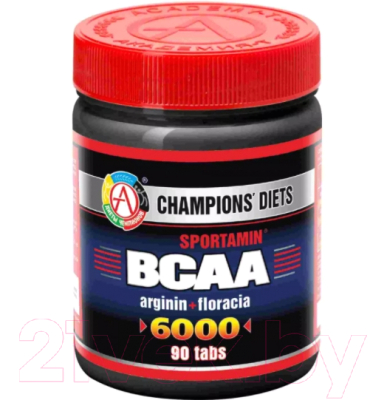 Аминокислоты BCAA Академия-Т 6000 Спортамин (90 таблеток, 144г)