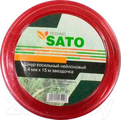 Изображение товара Леска для триммера Sato Techno 2.4мм x 15м (звездочка)