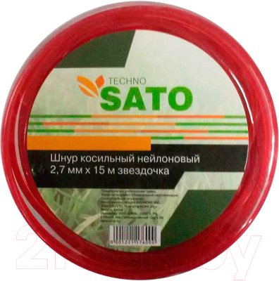 Изображение товара Леска для триммера Sato Techno 2.7мм x 15м (звездочка)