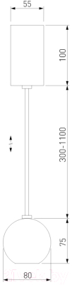 Потолочный светильник Elektrostandard 50215/1 LED (бронза)