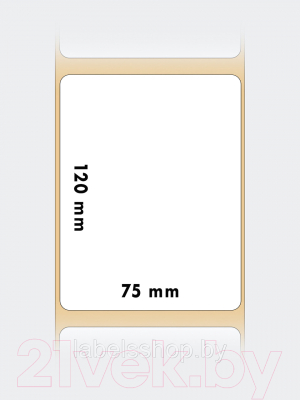 Набор этикеток FLEX-N-ROLL Термо Эко 75x120 / ENB01-75x120-P40-0300 (300шт )