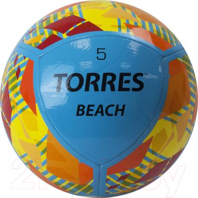 Футбольный мяч Torres Beach / FB32015 (размер 5, сине-оранжевый)