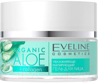 Гель для лица Eveline Cosmetics Norganic Aloe+Collagen Увлажняюще-матирующий (50мл)