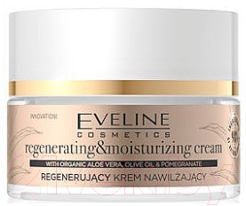 Крем для лица Eveline Cosmetics Organic Gold Регенерирующий увлажняющий (50мл)