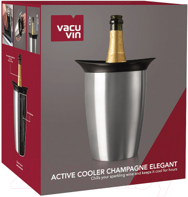 Охладитель для шампанского VacuVin Rapid Ice Elegant 3647360