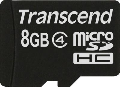 Карта памяти Transcend microSDHC (Class 4) 8GB (TS8GUSDC4) - общий вид