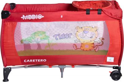 Кровать-манеж Caretero Medio Safari (Red) - общий вид