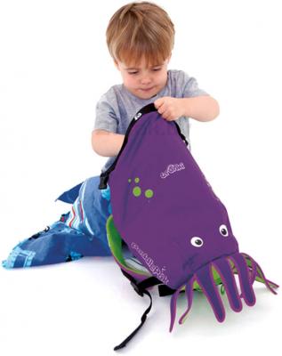 Детский рюкзак Trunki Осьминог (0114-GB01) - мальчик с рюкзаком