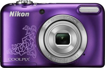 Компактный фотоаппарат Nikon Coolpix L29 (Purple Patterned) - вид спереди